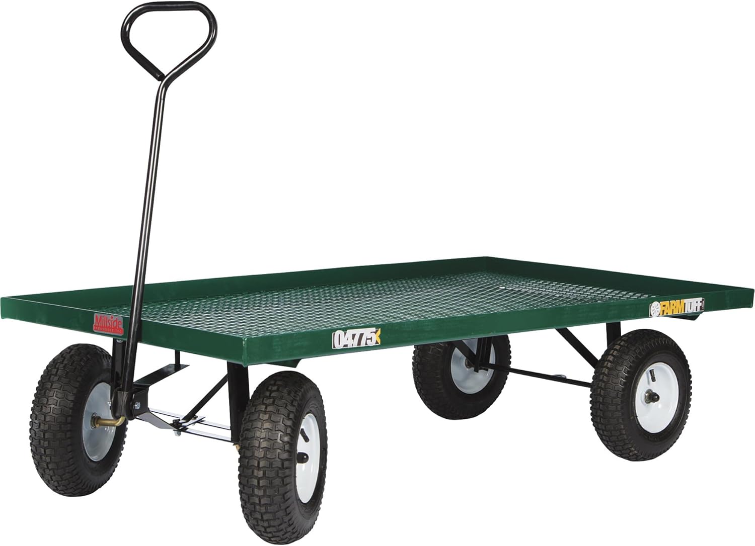 Millside Industries Steel Flatbed Garden Wagon - 800-Lb. Capacity, 60in.L x 36in.W, Model Number 04775