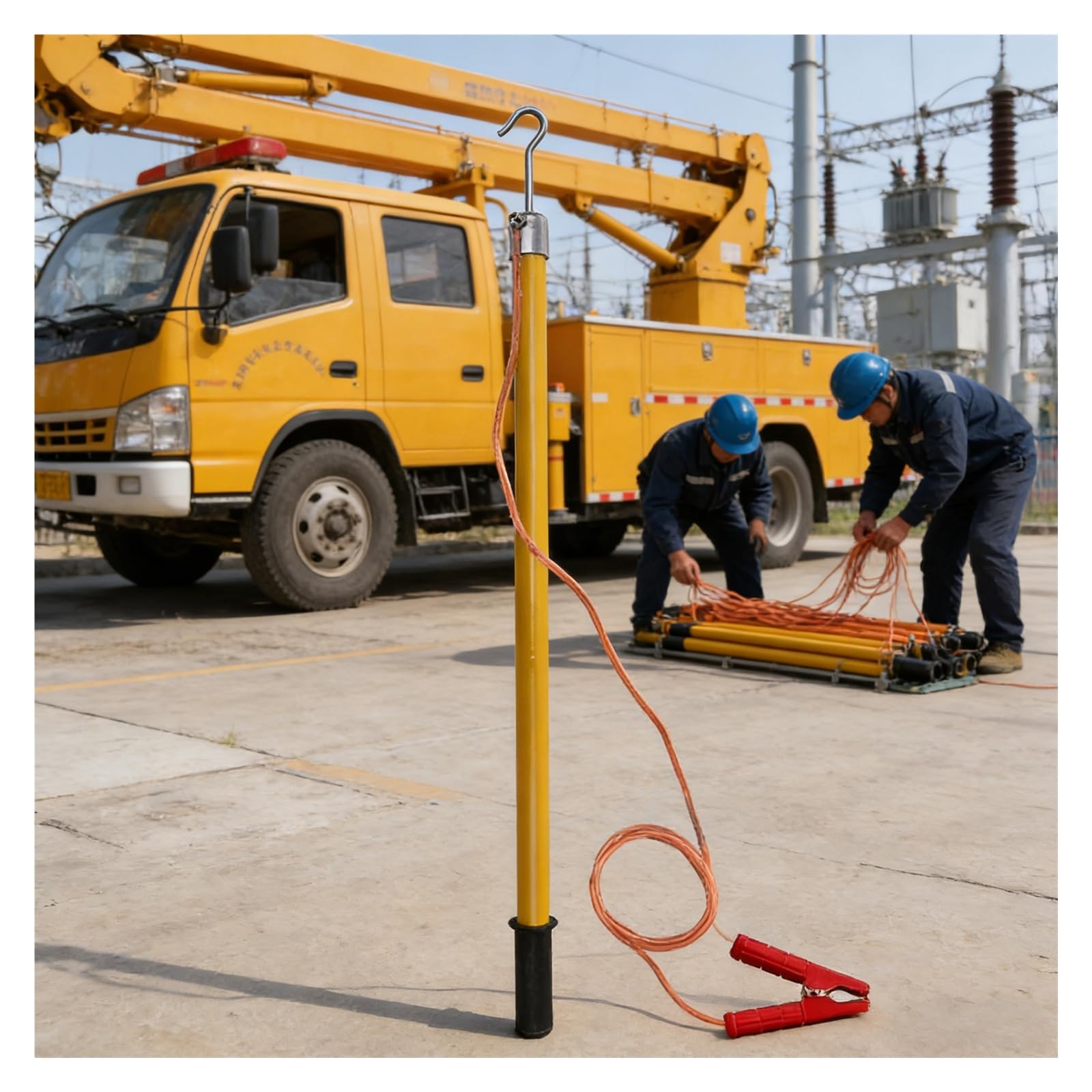 Tige d'isolation électrique 10 kV résine époxy et équipement de décharge statique 1 m