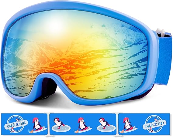 Amazon スキーゴーグル 子供用 Oukzon スノボゴーグル スキーゴーグル キッズ スキーボード ゴーグルキッズ 曇り止め Uv400紫外線カット Otg広視野球面レンズ 耐衝撃 防風 防雪 メガネ対応 簡単脱着 登山 スキー バイク アウトドアスポーツに全面適用 適用5 13歳