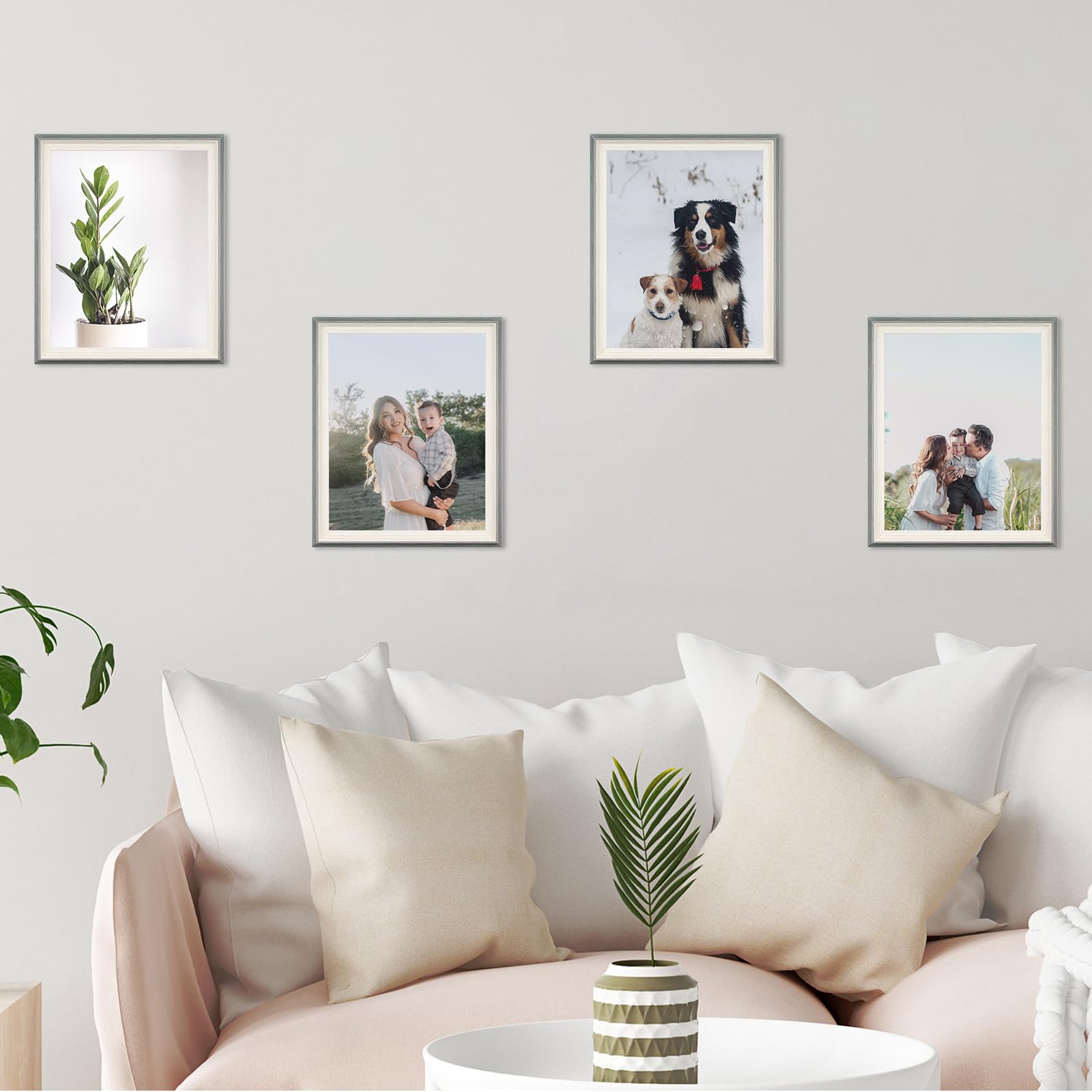 YoHyien 4 Pcs 10x8 Photo Frames, Desktop Free Standing Picture Frames 8x10 - Image 3