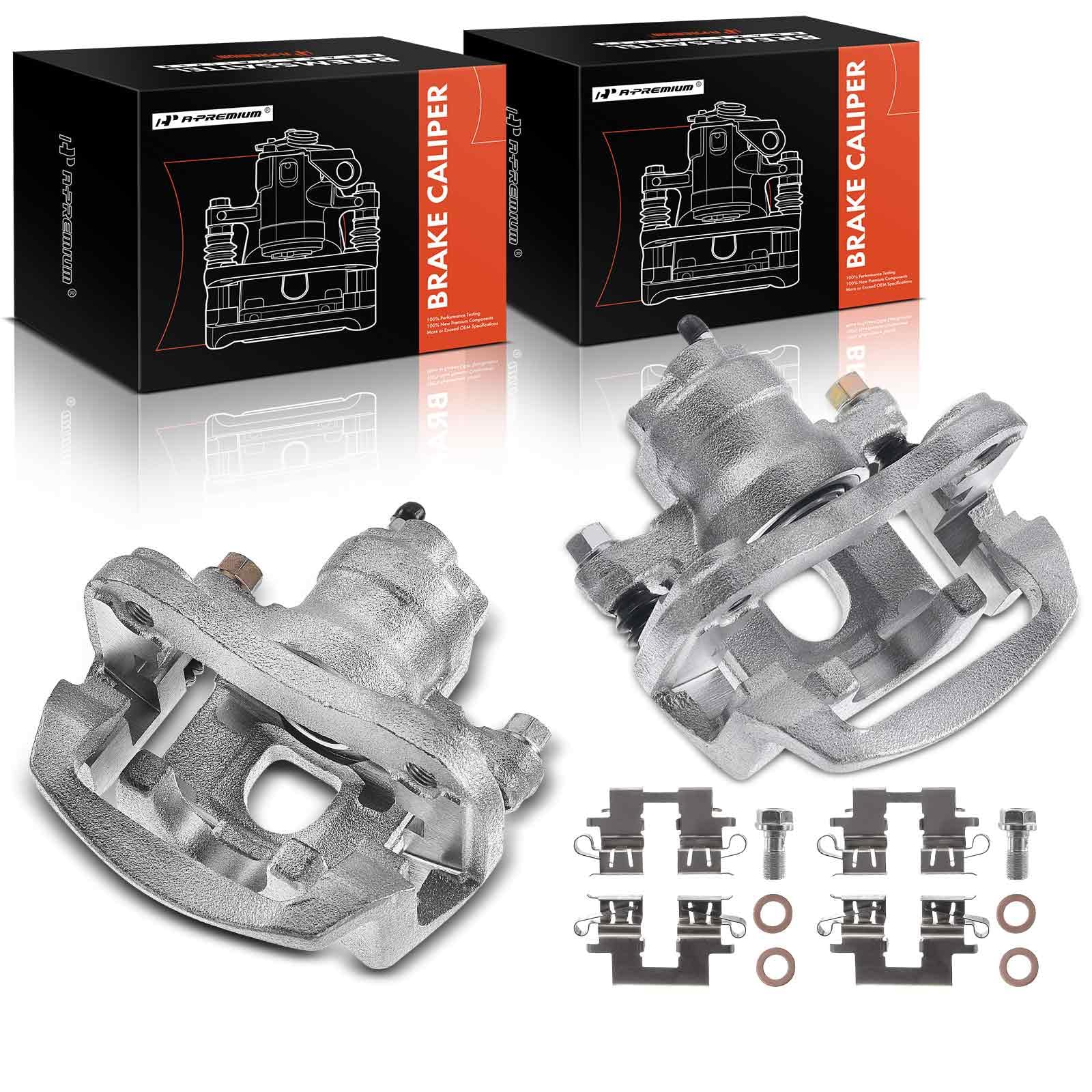 A-Premium Disc Brake Caliper Assembly with Bracket Compatible with Select Toyota Models - Highlander 2004 2005 2006 2007 Sport Utility - Rear Driver and Passenger Side, 2-PC Set