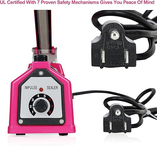Vista 21 de Sealer Pro, sellador térmico patentado por impulso de 8 pulgadas, máquina selladora de bolsas súper resistente de 0.079 in de ancho de sellado con 2