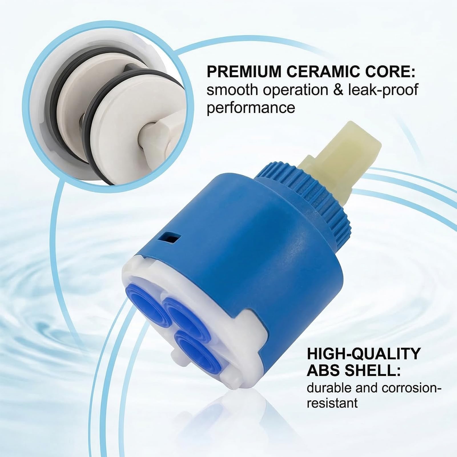 2 STK Wasserhahn Kartusche Ersatzteile,35mm Kartusche Wasserhahn, Für Blanco 121894 Für Mischbatterie, Duscharmatur Für Blanco Spüle Zubehör