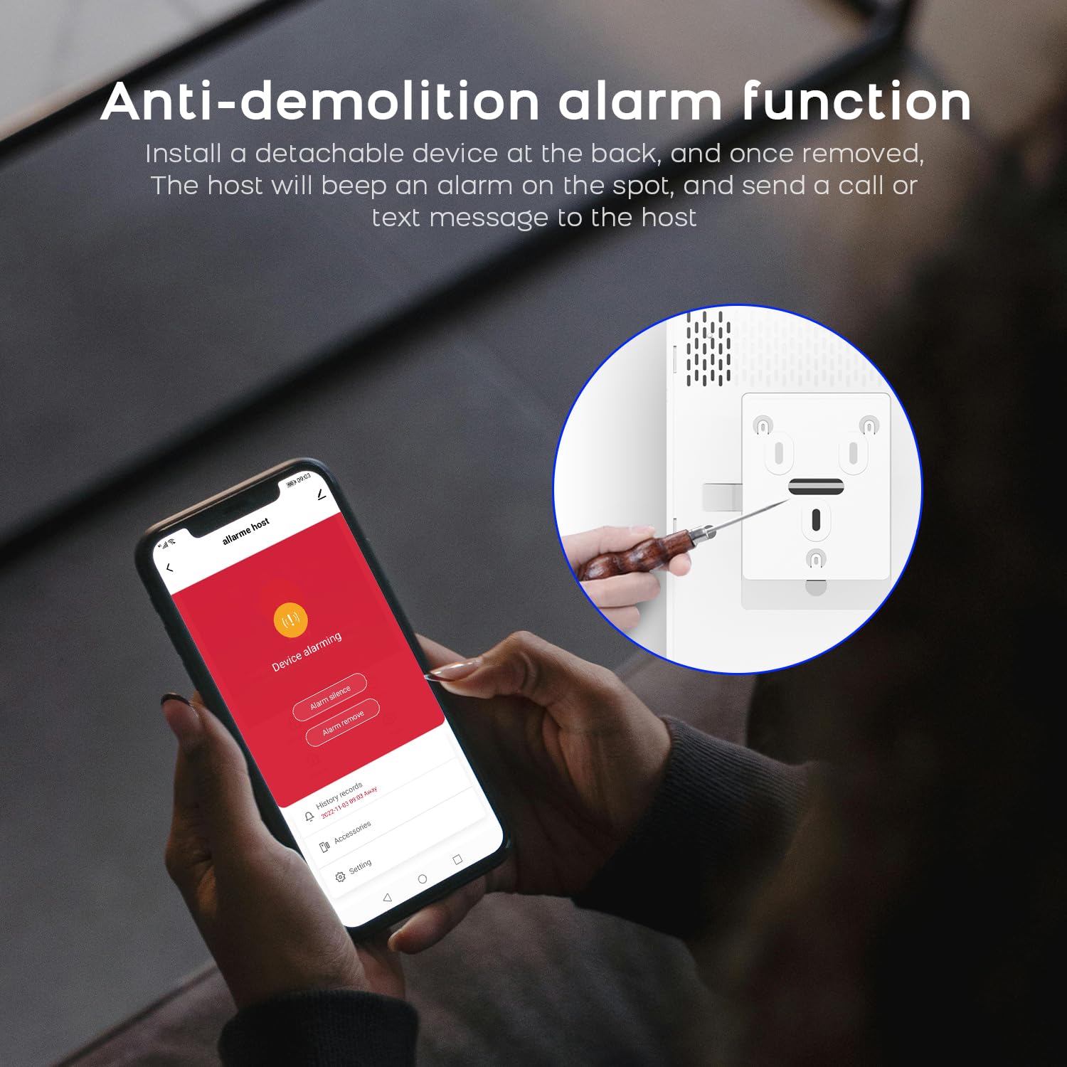 Sistema de Alarma para Seguridad doméstica,Kits de Alarma de Puerta inalámbrica con sensores de Ventana,Detector de Movimiento,alertas instantáneas con 4G gsm/aplicación Tuya