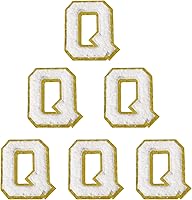 Vista 125 de 6 piezas de parches de letras de chenilla autoadhesivas, parches de letras preppy de 2 pulgadas para bolsos, ropa y sombreros, grandes pegatinas