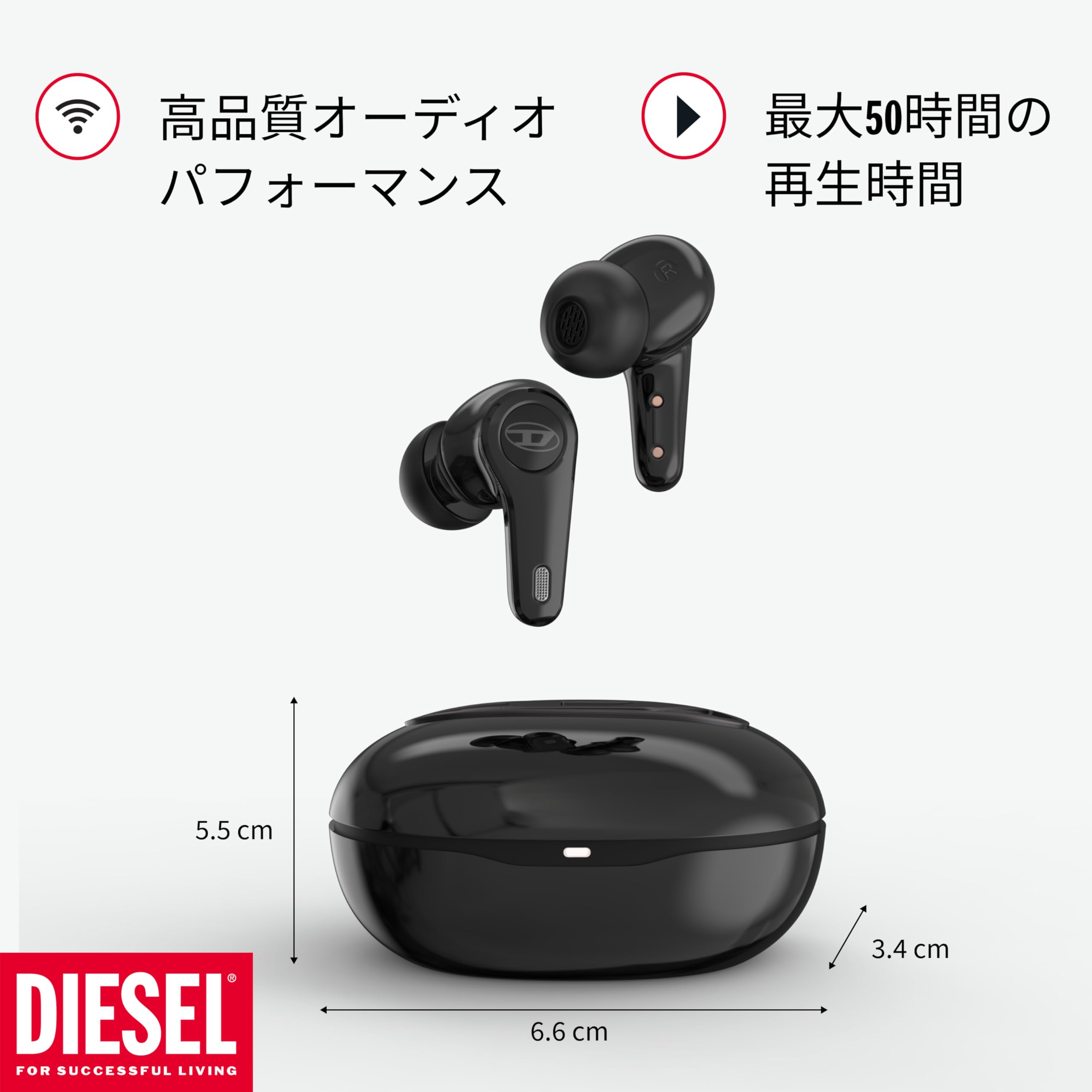 ディーゼルワイヤレスイヤホン Amazon.co.jp: DIESEL ワイヤレスイヤホン イヤホン Bluetooth5.2