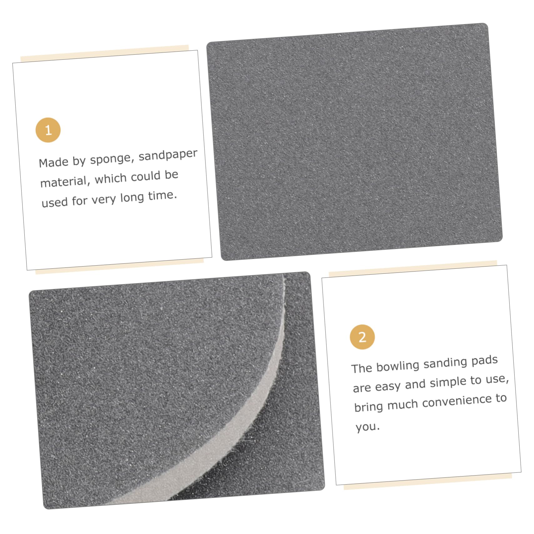 2sets Bowling Ball Cleaning Pad Microfiber Mat for Professional Polishing Flexible 6pcs*2