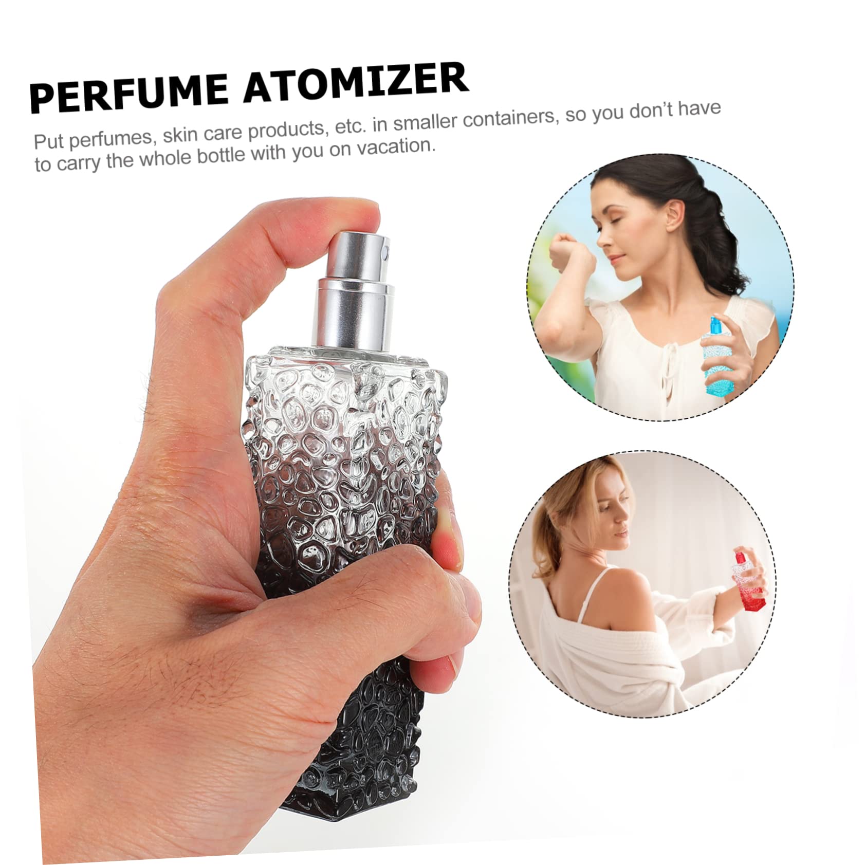 Nachfüllbare Duftflasche mit Farbverlauf 50ml Glas und Aluminium 6 Stück