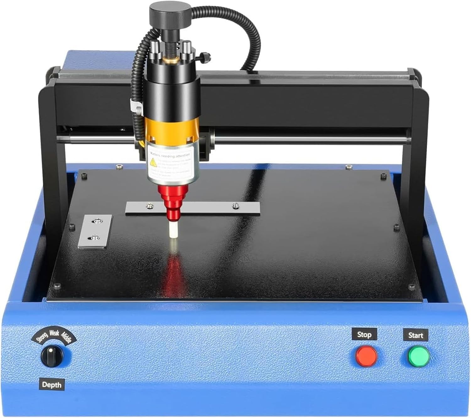 Electric Metal Marking Machine for Precision Engraving, Desktop Engraver with USB Flash Disk, Ideal for Metal & Hard Plastic Signs, Adjustable Depth 0.05mm-1mm, 2in/s Speed