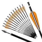 REEGOX Crossbow Bolts 20 inch Bio Crossbow Arrows with 4-Inch Vanes(Pack of 12)