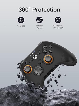 for SCUF Valor PRO Silicone Grip Case ,Soft Skin Silicone Case Full Protective Case Cover with SCUF Valor PRO-Black