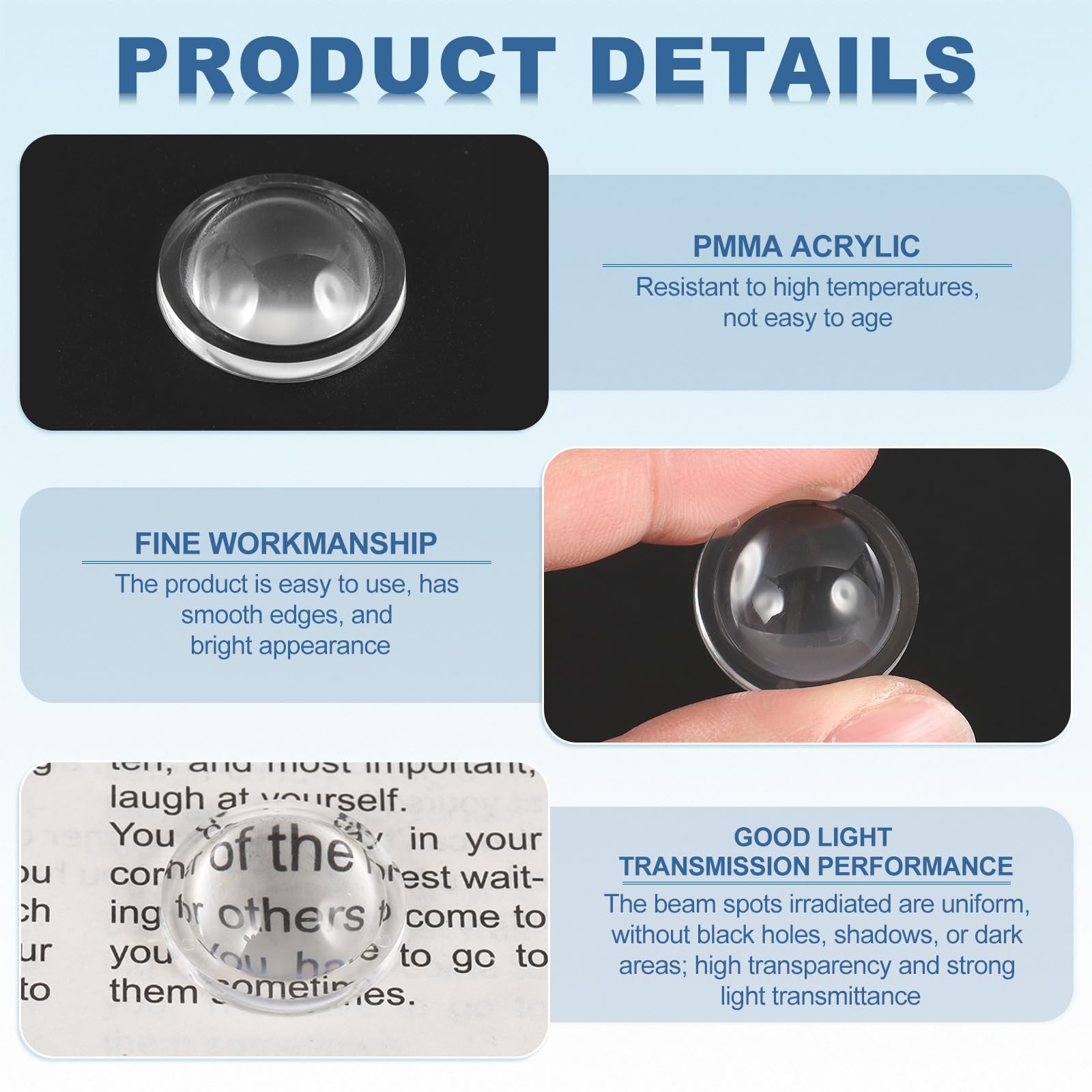 PATIKIL Diameter 21.8mm Flat Convex Lens - Image 3