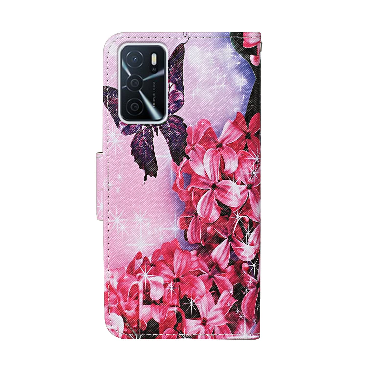 Dedux Custodia Oppo A16 3D con Motivo a Quadrifoglio, Anti-Slip