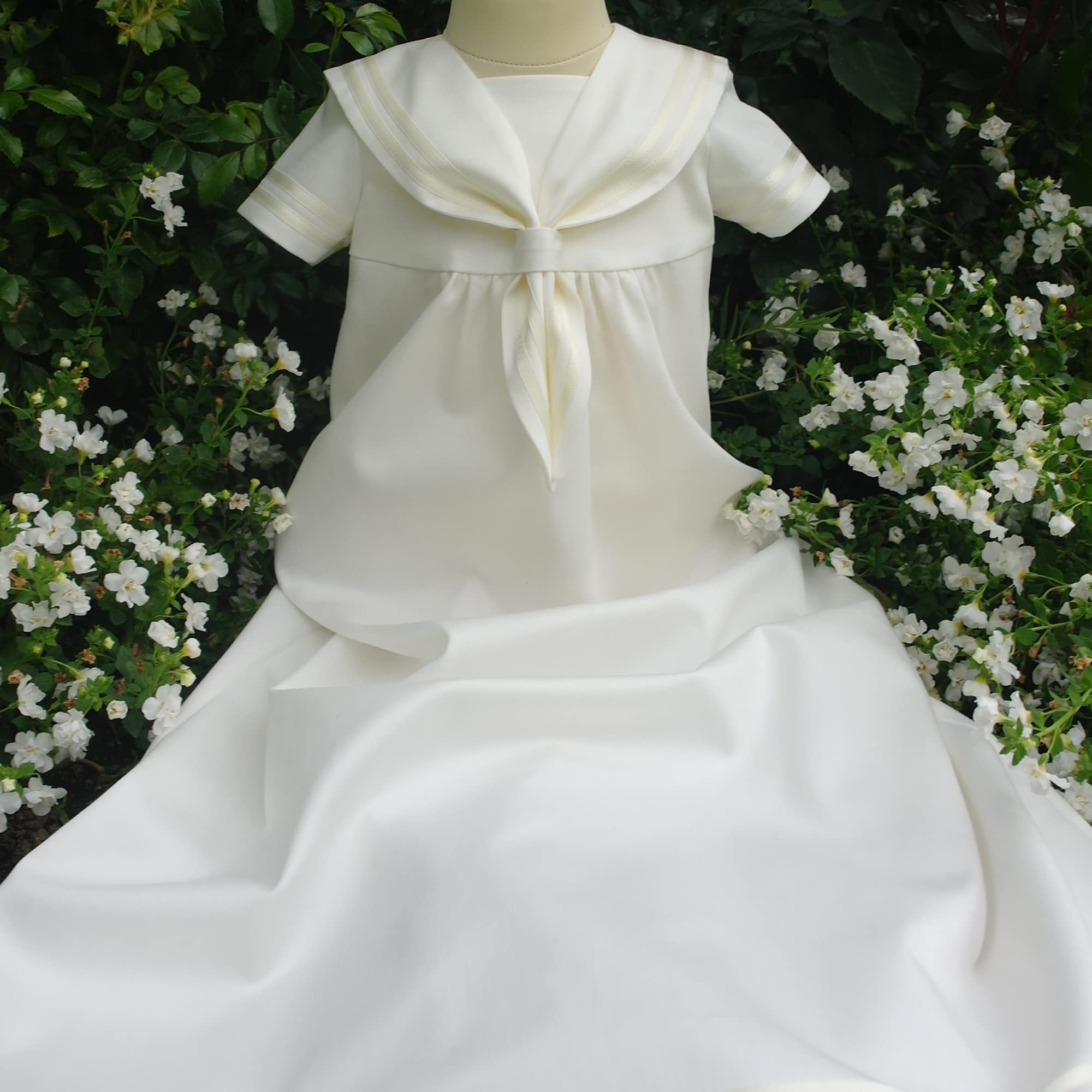 Taufkleid Junge - Baby Mädchen Taufkleidung für Taufe Matrosenkleid Taufmütze Schwedischen Design 62 68 74 80 86