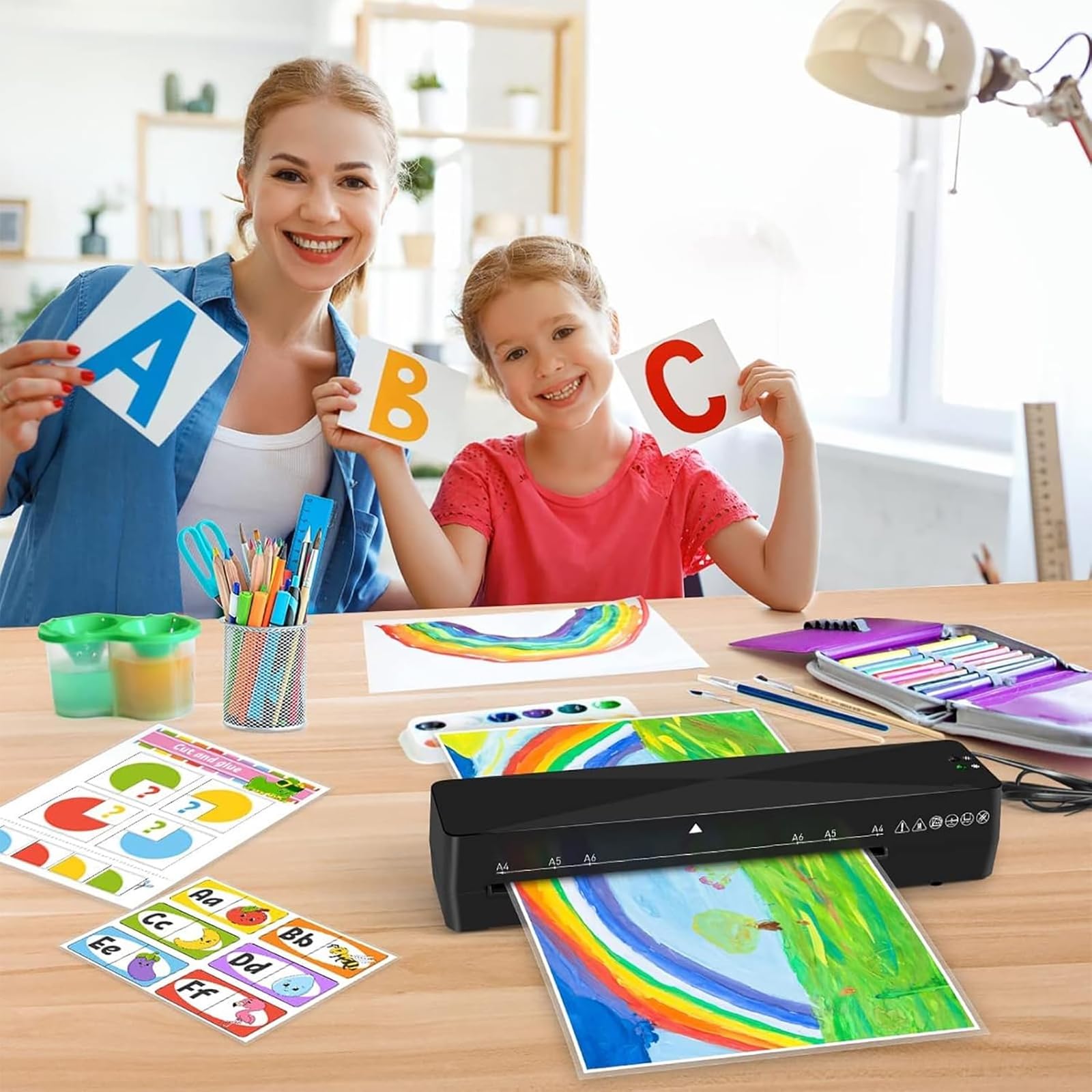 Laminator Termiczny A4, Szybkie Nagrzewanie W 2 Minuty, Laminowanie Zdjęć I Dokumentów Z Prędkością 320 Mm/min Z Automatyczną Kontrolą Temperatury