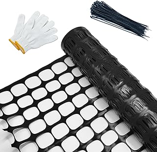 Safety Fence Garden Netting Roll 4 X 100 Feet with Zip Ties, Temporary R...