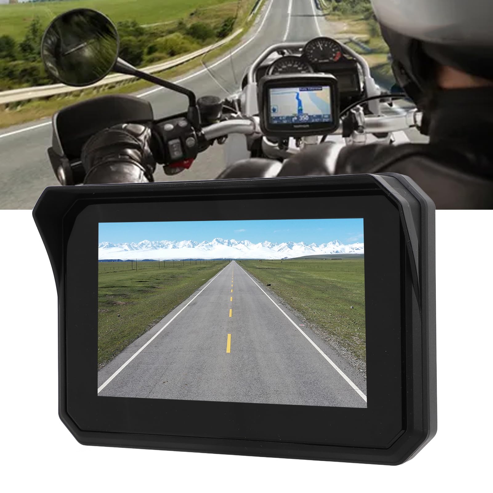 Navegación GPS WiFi para Motocicleta, Pantalla Táctil HD de 5 Pulgadas, CarPlay, Auto, Resistente Al Agua