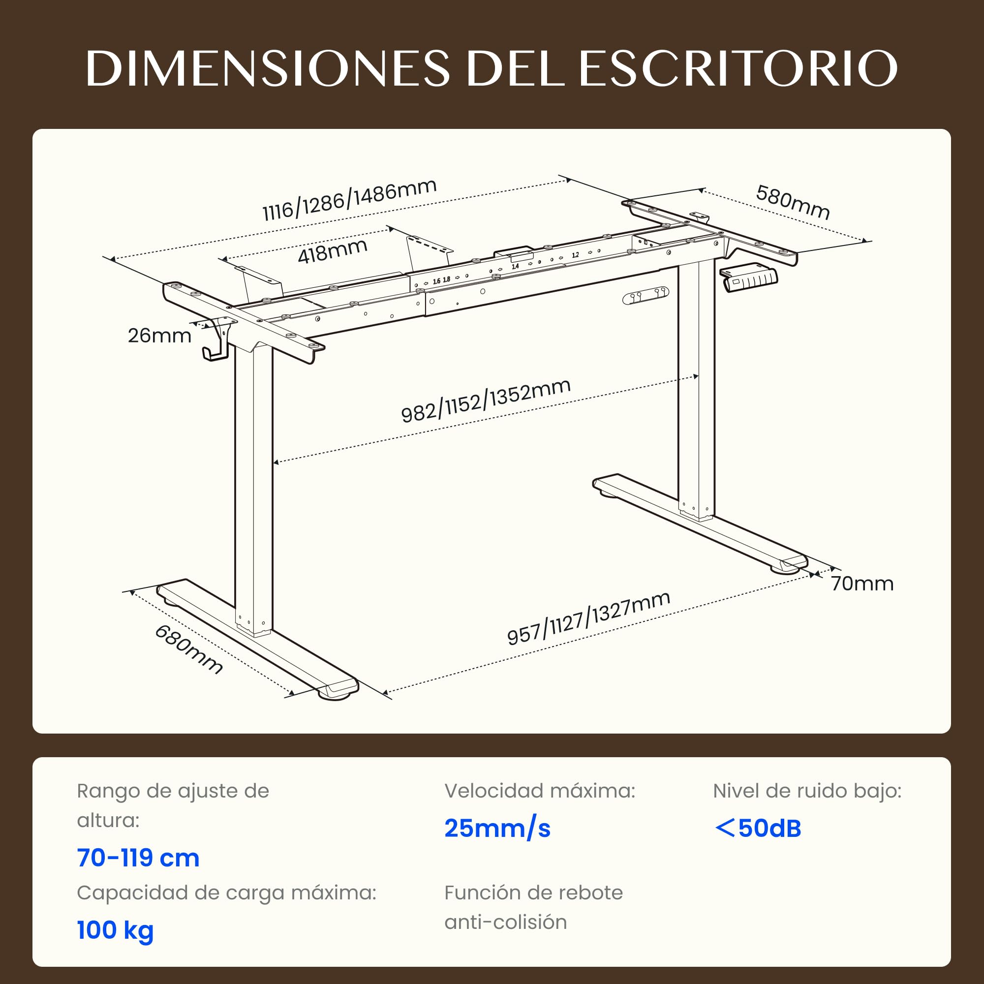 FLEXISPOT E1 Pro Escritorio Elevable Eléctrico 2 Motores Altura Ajustable | Compatible con tableros de 120-180 cm, soporta hasta 100 kg, panel con 4 memorias y garantía de 5 años, Blanco
