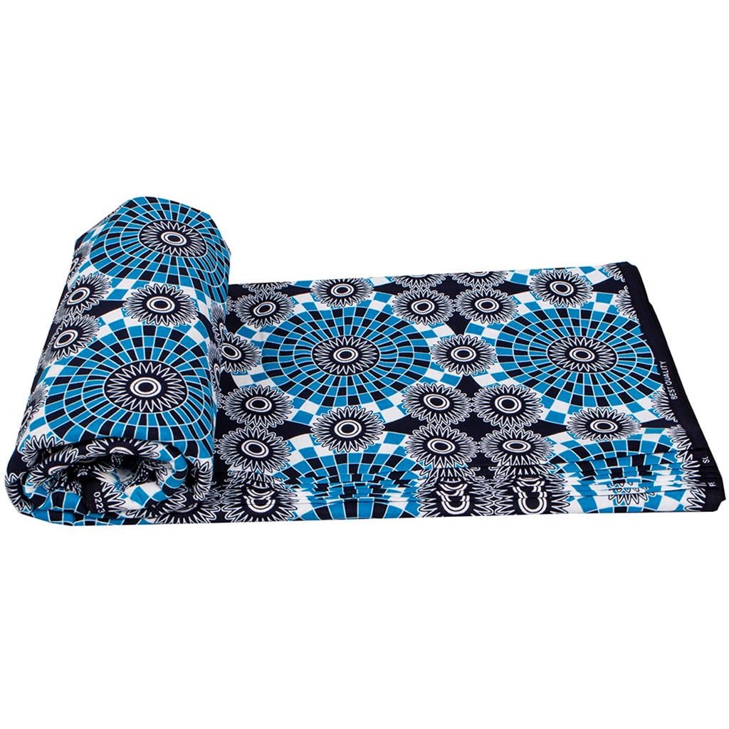 Tessuto africano con stampe geometriche fronte-retro stampato batik in stile nazionale africano in cotone