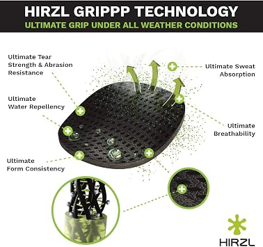 HIRZL GRIPPP FIT Ladies Golf Gloves All Weather Womens Golf Glove (White/Black) | Kangaroo Leather & Lycra | Ultimate Grip/Wet or Dry | Breathable, Stretch Fit, Sweat Absorbent, Water Repellent