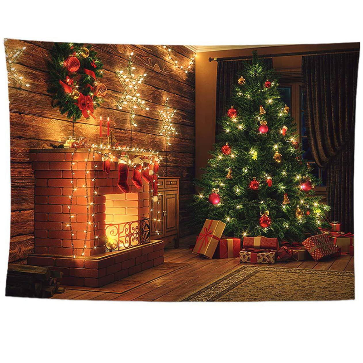 Amazon.co.jp: [LJKI] クリスマス タペストリー カラー 150*200cm