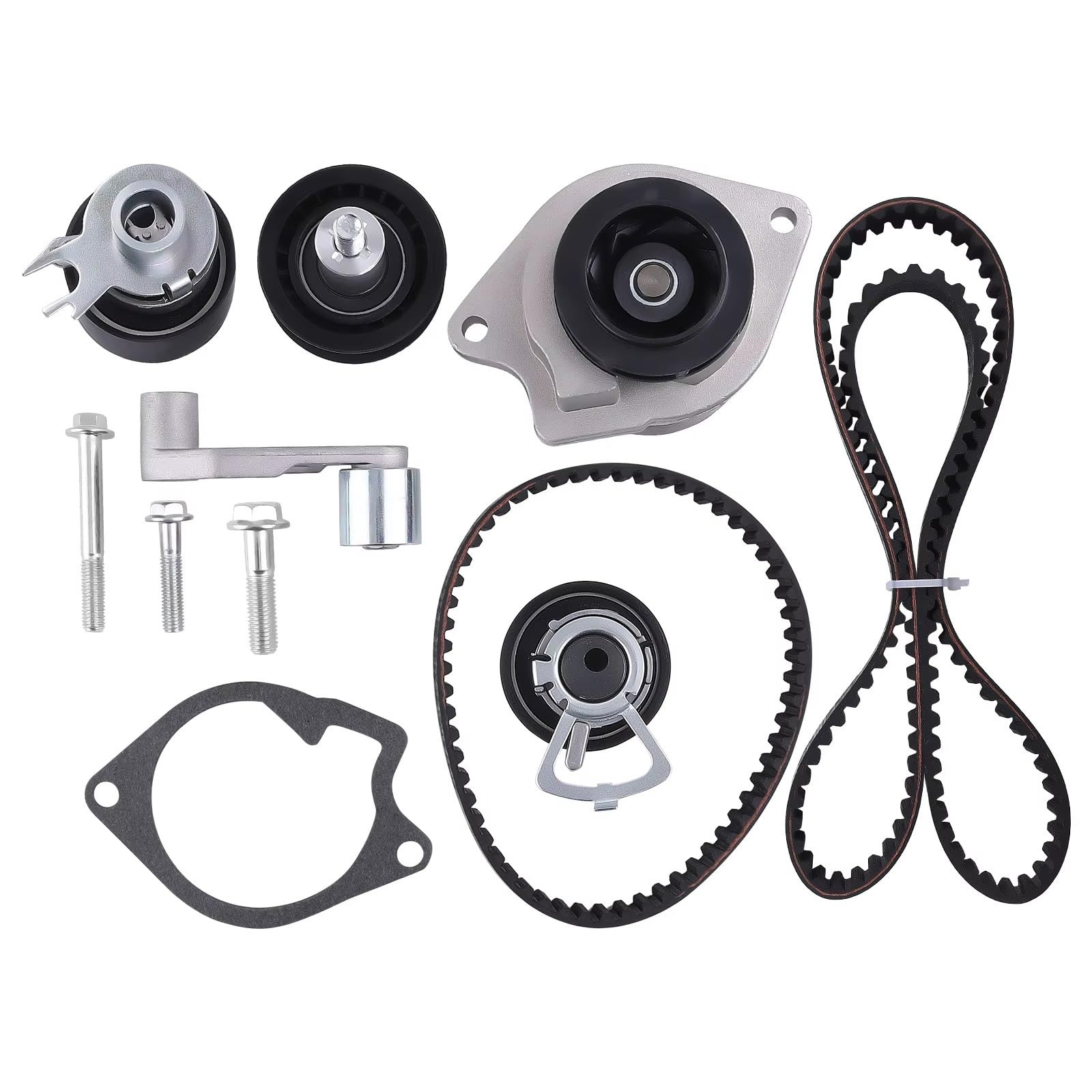 Compatible Con Seat Para Leon 2000-2006 Para Toledo 2000-2006 Tensor Correa E Transmisión Ventilador Alternador KP25565XS- 036198119H 5516XS Kit Distribucion Auto