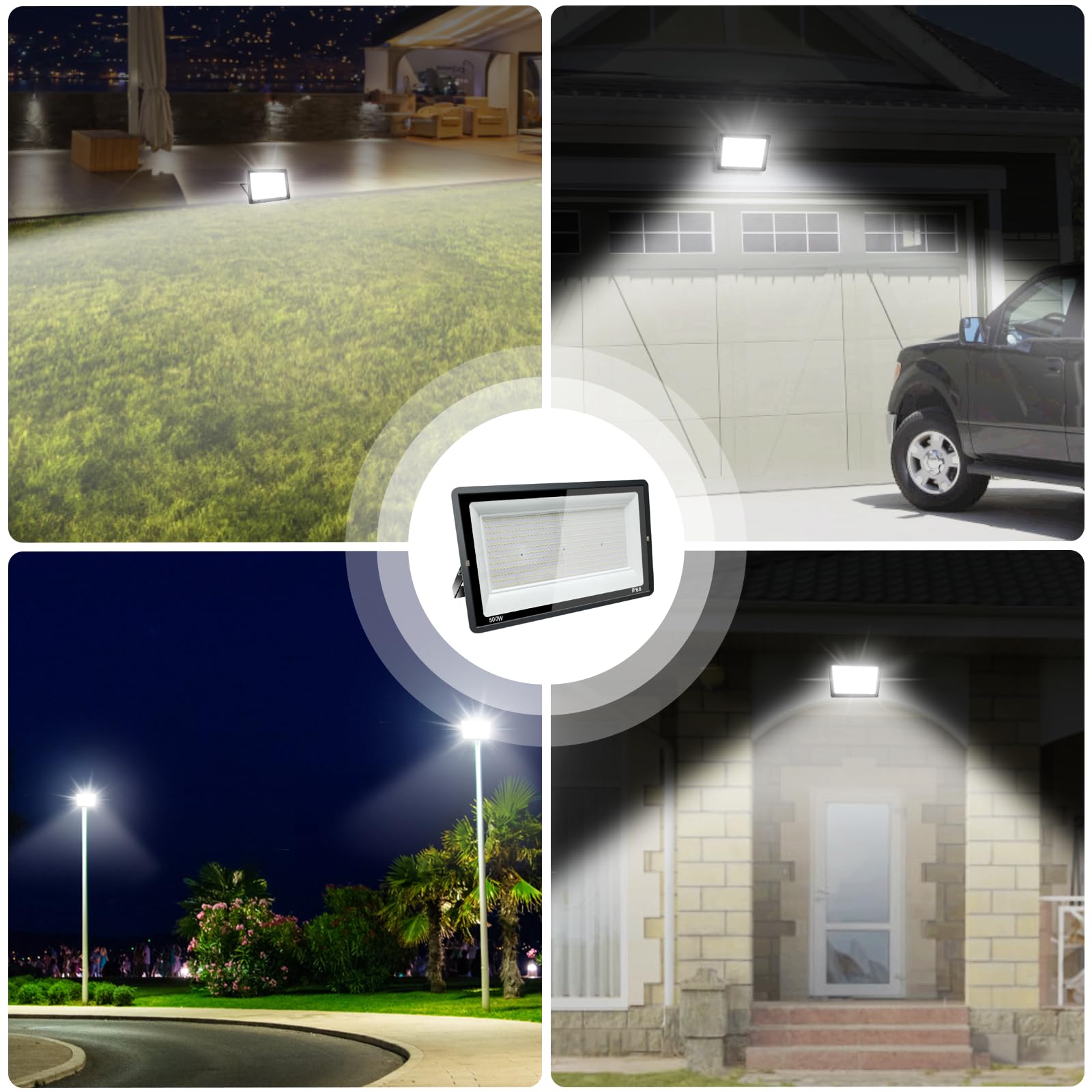 Projecteur LED Extérieur 500W, Spot LED Extérieur Blanc Froid 6000K