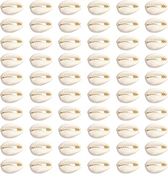 TOAOB 200pcs Natural Spiral Shell Beads 12 to 16mm Cowrie Shells Open Back Sea Shells Beach Seashells Charms Beads with Hole for DIY Crafts Jewelry Making