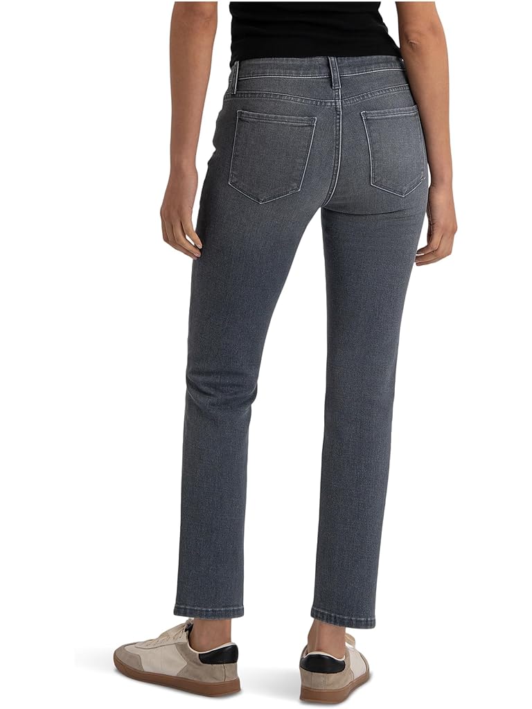 White KUT from the Kloth Rachael High-rise Fab Ab Mom Regular Hem