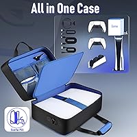 Vista 2 de COMECOI Carrying Case for PS5, Travel Case for PS 5 Protective, Large Capacity Storage Bag Compatible with Playstation 5 Disk Digital Edition