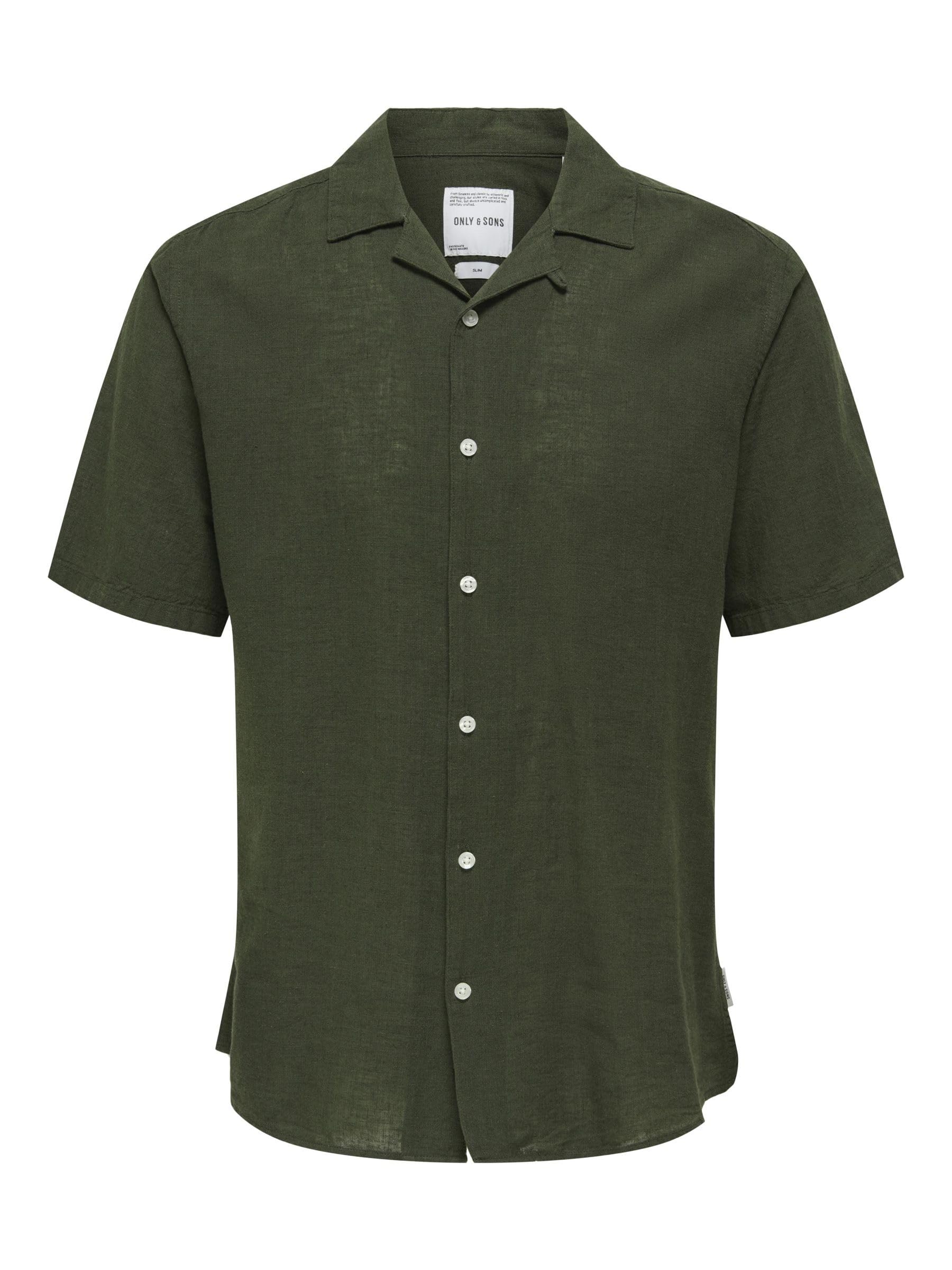 Only & Sons Male Hemd ONSCAIDEN Leinen Hemd