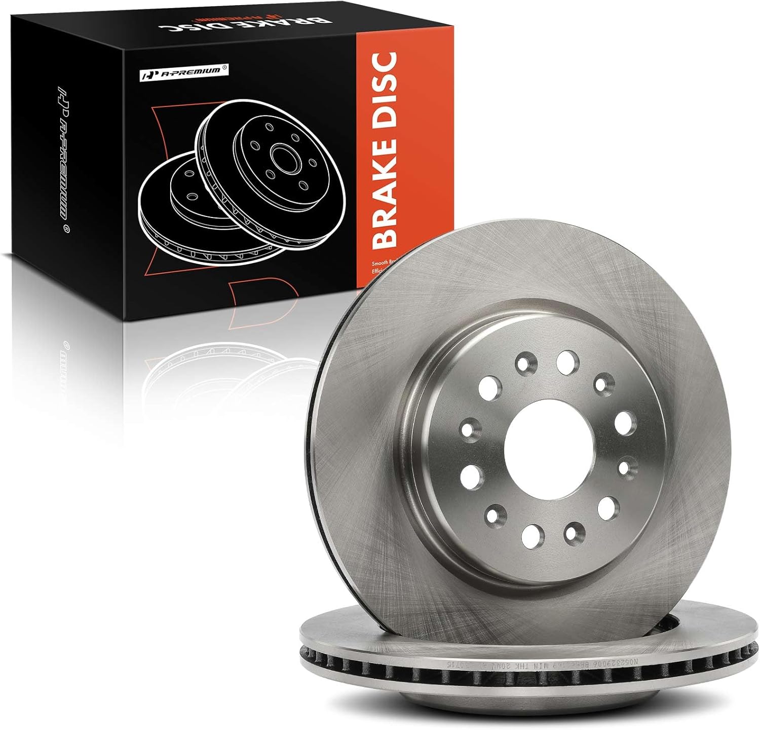 A-Premium 12.4 inch (315 mm) Rear Vented Disc Brake Rotors Compatible with Select Chevrolet, GMC, Buick and Cadillac Models - Traverse 2018-2023, Blazer 2019-2022, Acadia, Enclave, XT5, XT6, 2-PC Set
