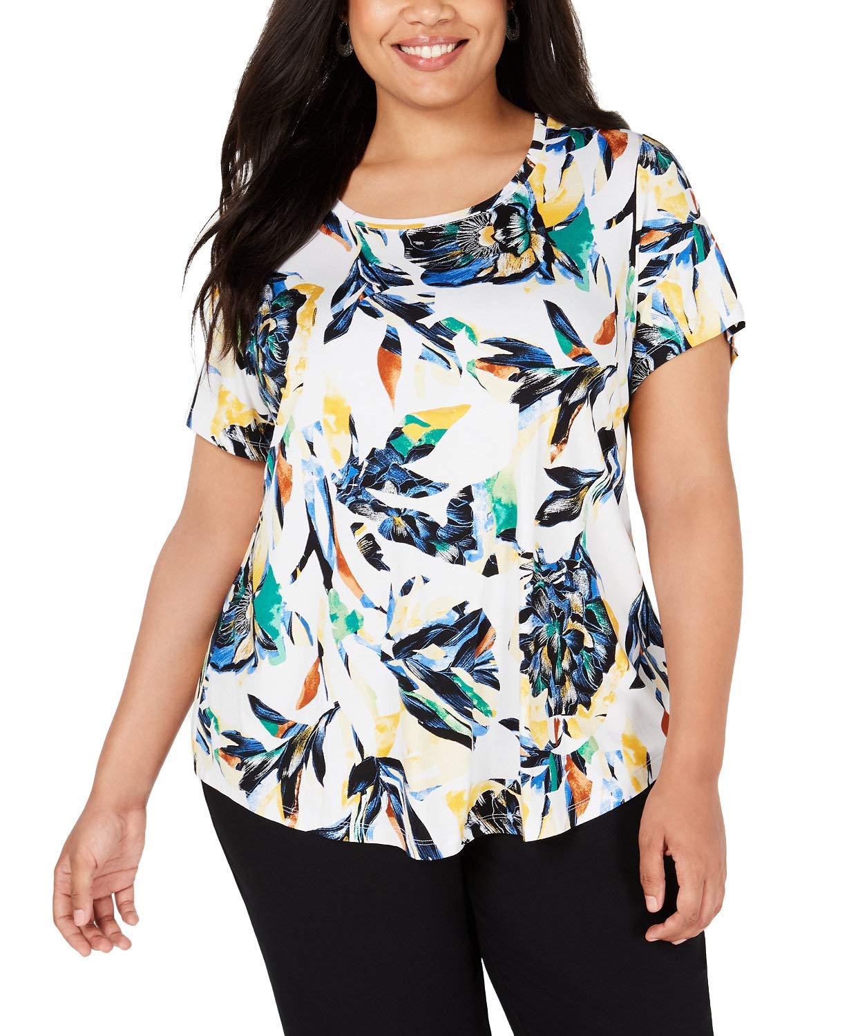 Plus Size Printed Top