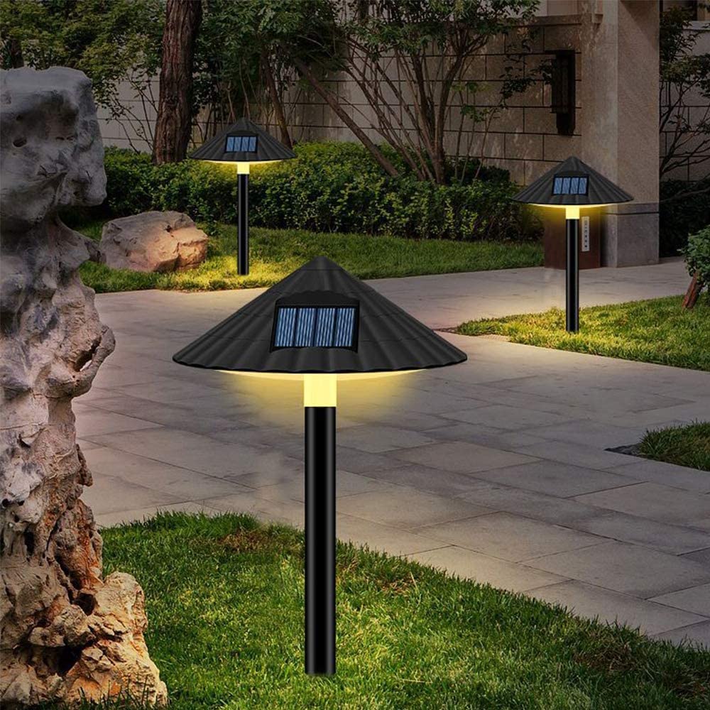 Zewnętrzna lampa solarna do trawnika, zewnętrzna wodoodporna lampa w kształcie grzyba, sterowana światłem, oświetlenie ogrodowe, dekoracyjne słupki, odpowiednie do ogrodu, willi, parku, dziedzińc