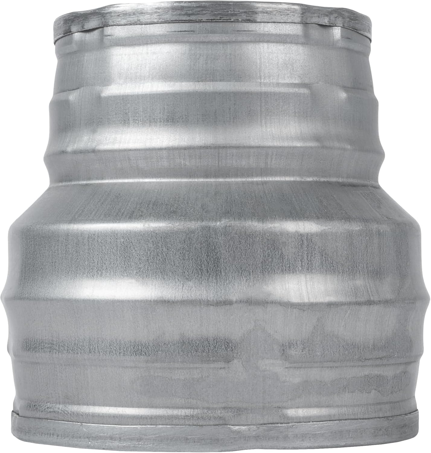 4" to 3" Inch Round Duct Reducer - Male Fit Galvanized Steel Pipe Increaser - Coupling for Round Duct Ventilation Systems - Heating & Cooling HVAC - Vent Pipe Adapter, Duct Connector