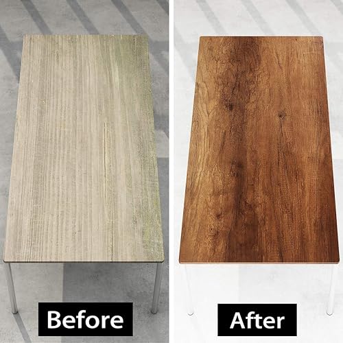 Miniatura 6 de Livelynine Papel de contacto de madera natural de 15.8 x 394 pulgadas, autoadhesivo, impermeable, para fundas de gabinete de cocina, revestimiento