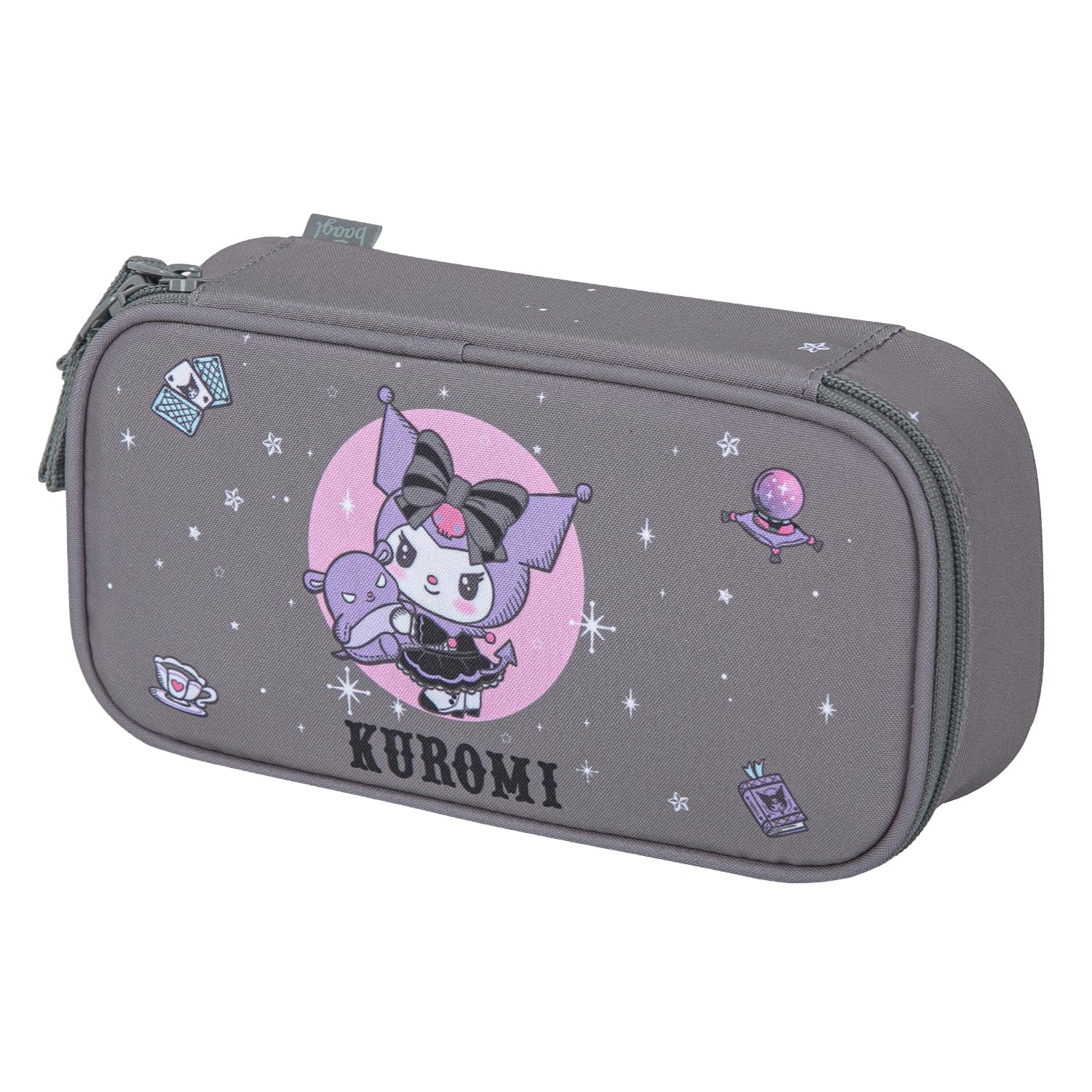 Baagl Pencil Case for Girls - School Pencil Case for Stationery - School Supplies Pencil Case, Boys Pencil Case for School, Kuromi Grey, 23 x 12 x 5 cm, Colourful, playful, modern, practical