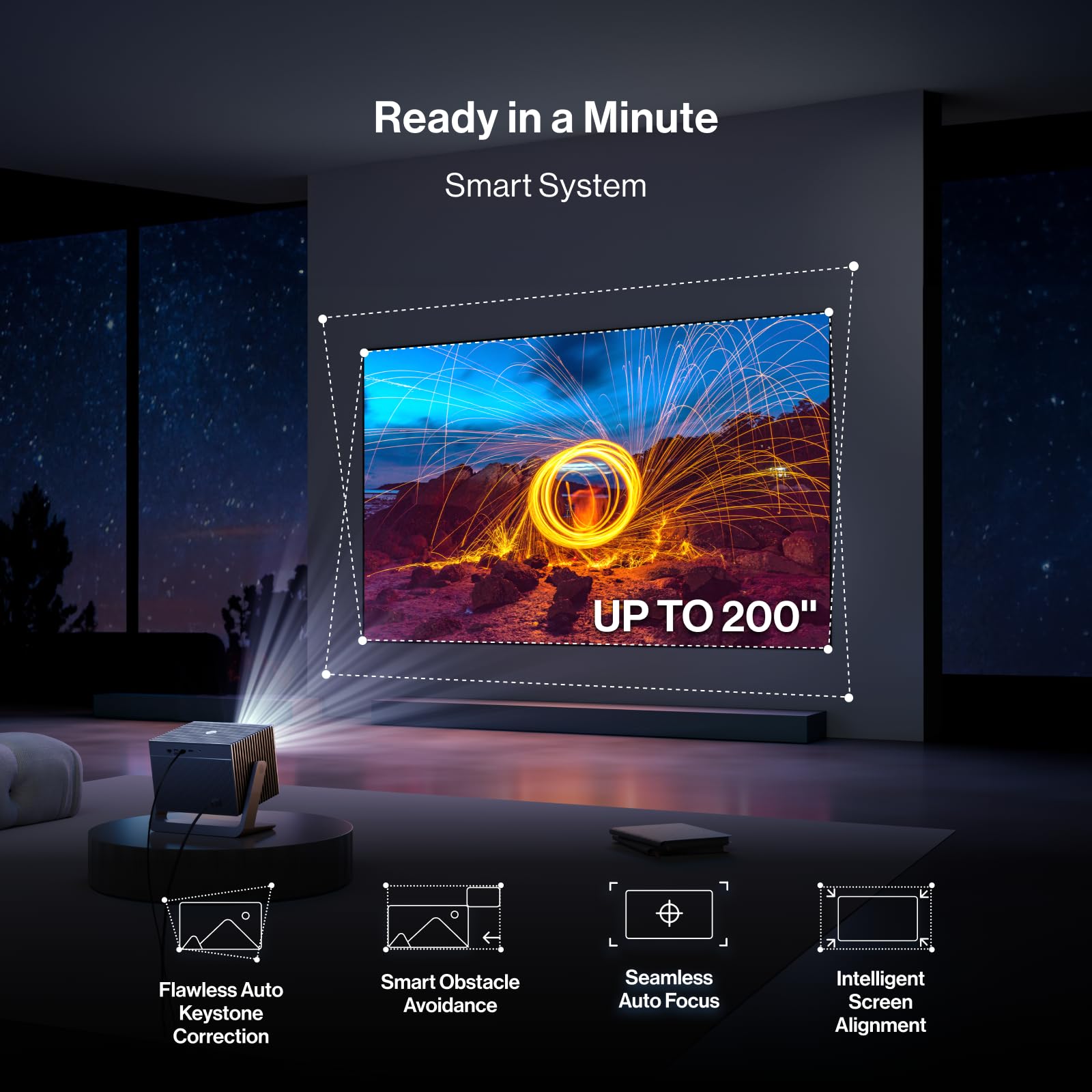 Amazon.com: BladeCine Cube 600 Netflix Projector, 1080P