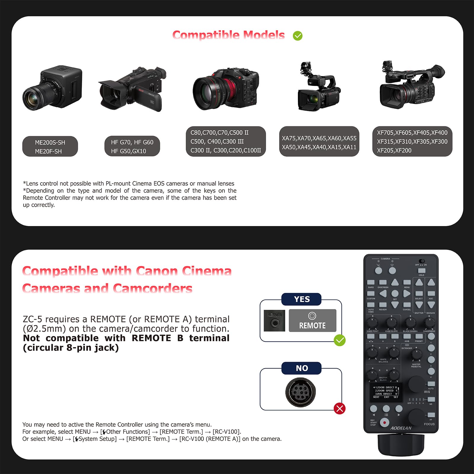 Amazon | Canon カメラ用ワイヤレス&有線リモコン、RC-V100交換用