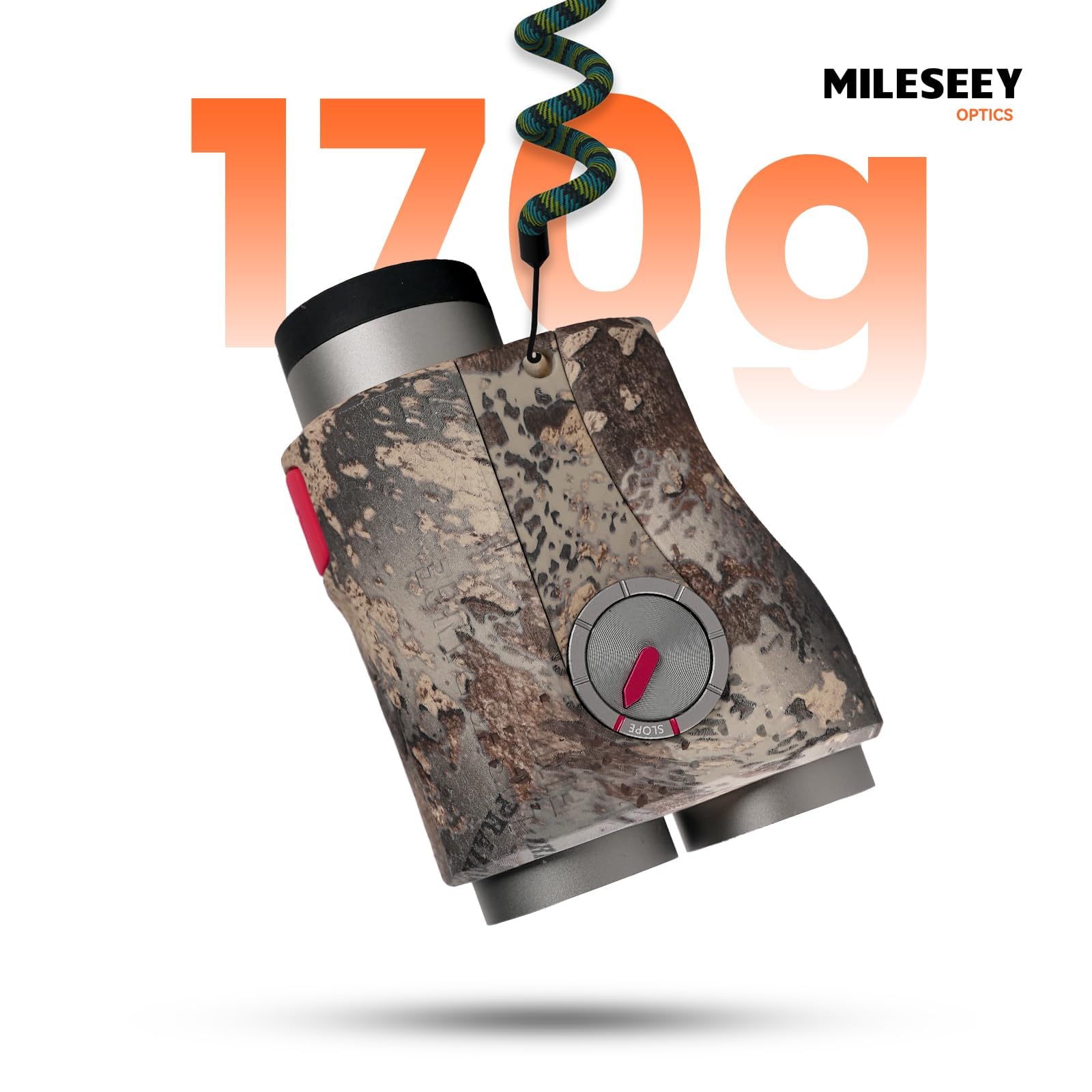 MILESEEY Telémetro de caza con pantalla roja ilustrada con campo de visión de 7.5° y telémetro láser de 1000 yardas con precisión de ± 0.5 yardas para Hunter con batería recargable