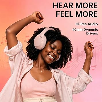 Active Noise Cancelling Headphones, 65H ANC Playtime Wireless Bluetooth
