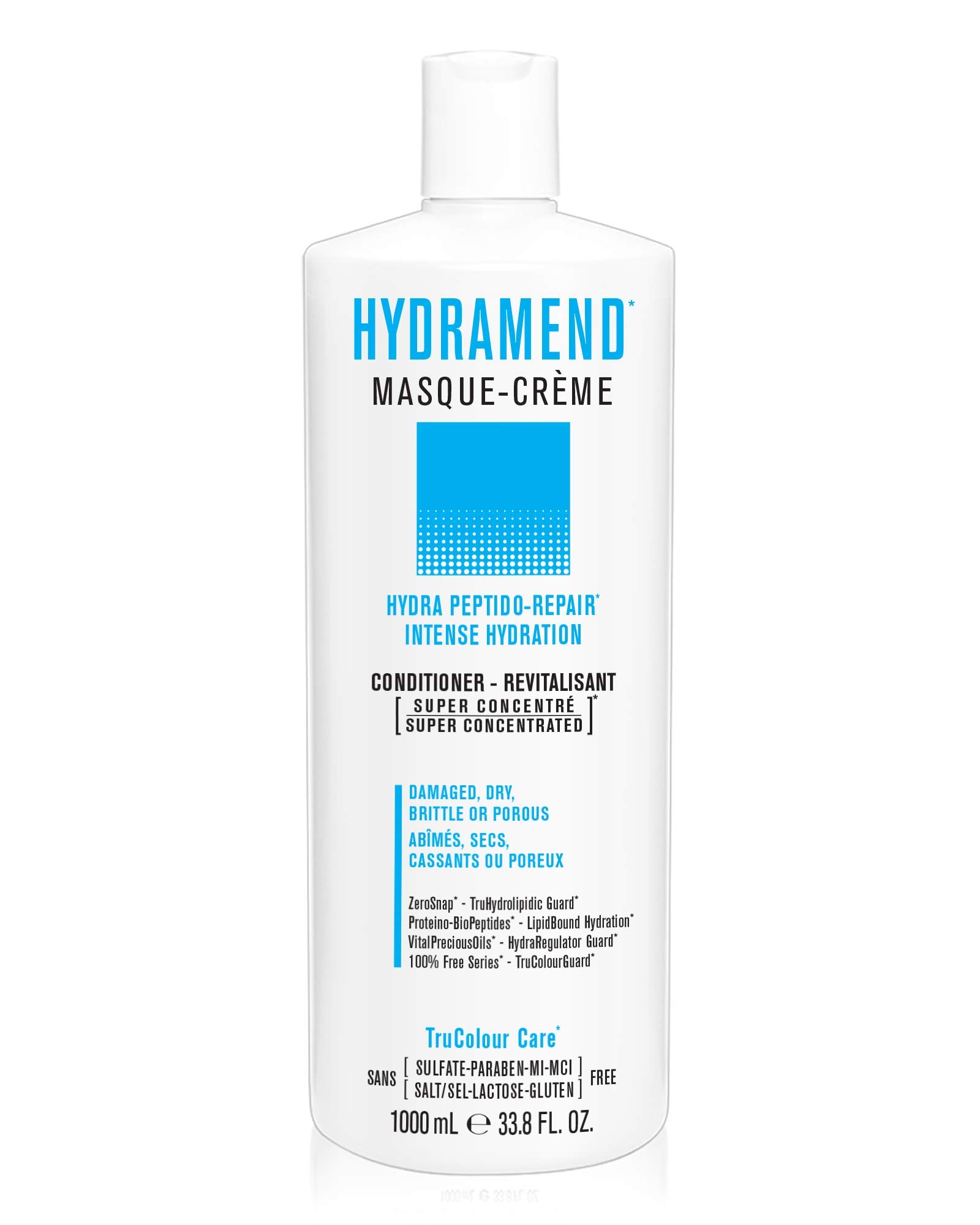 HYDRAMEND Hydrating Conditioner for Intense Hydration & Repair, Hydrates & Mends All Hair Types, Dry, Damaged, Dull, Brittle or Porous. Argan Oil, Marula Oil & Ceramides. Salon Hair Care