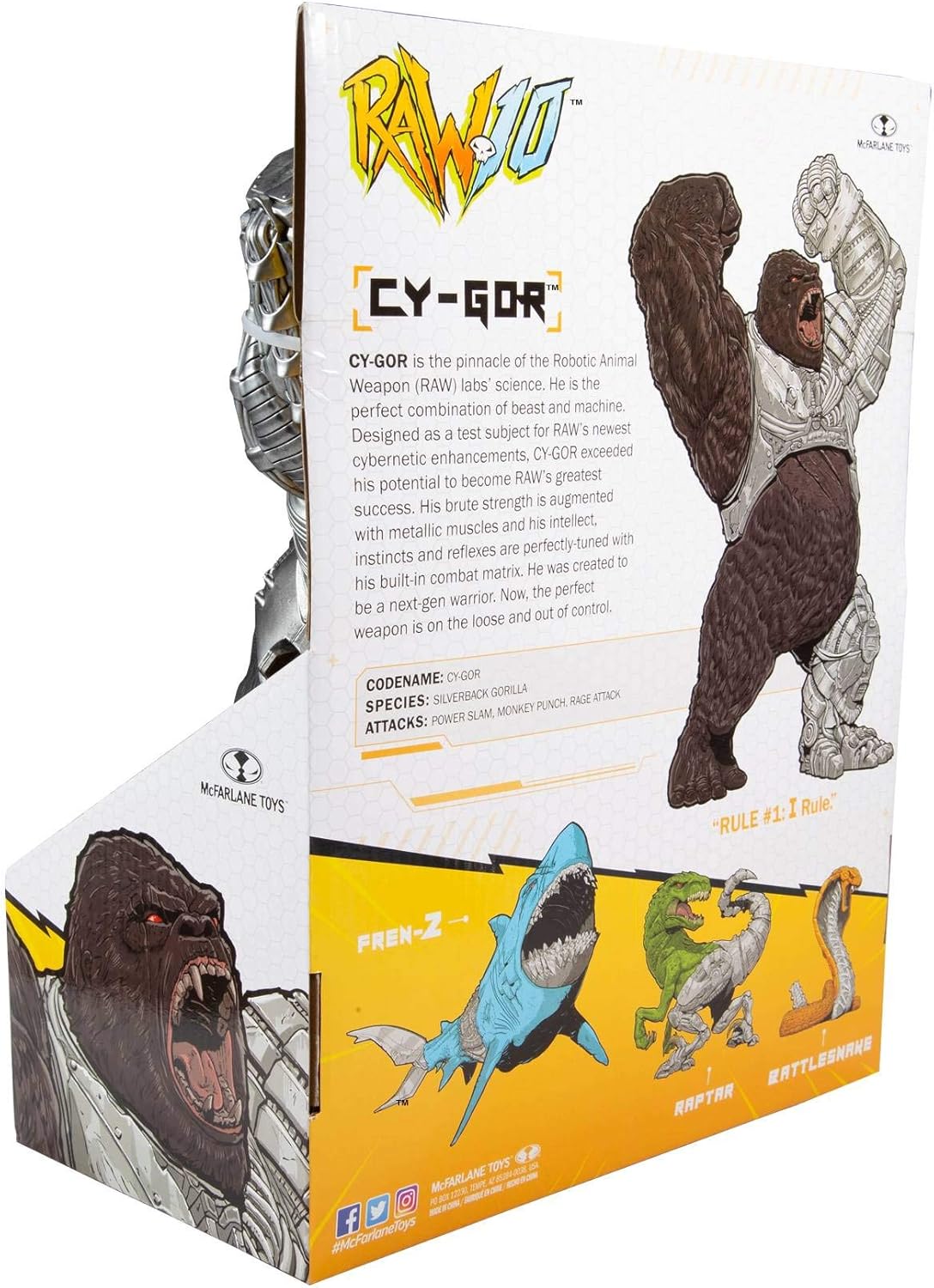 McFarlane Toys RAW10 Series 12-inch Cyborg Gorilla Action Figure Cy-Gor,90065