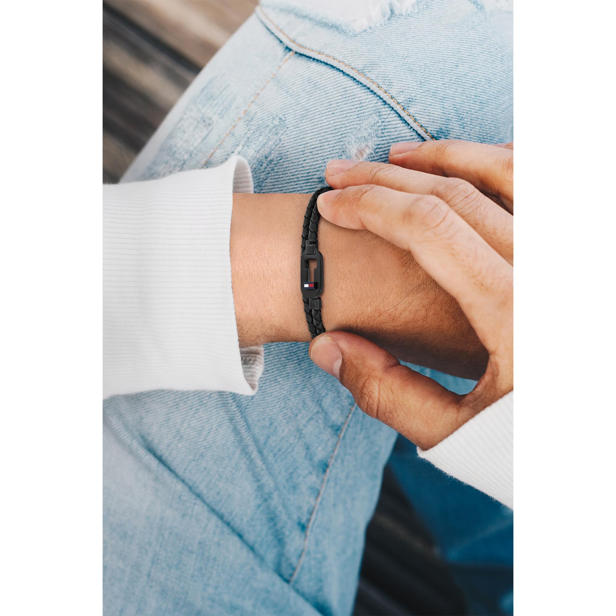 Tommy Hilfiger Jewelry Pulsera de Cuero Trenzado para Hombre Color Negro - 2790386