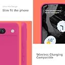 YATWIN Silicone Back Case for Google Pixel 8A, Soft-Touch Phone Back Cover for Google Pixel 8A - Magenta gallery image