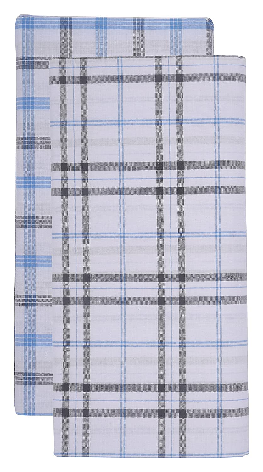 Men's Cotton Lungi white (Multi-Coloured,) Pack of 2