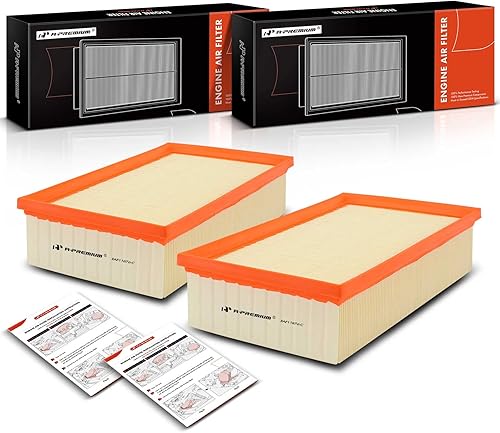 A-Premium Filtro de aire de motor de 2 piezas compatible con Audi A3, A3 Quattro, Q3, S3, TT Quattro y Volkswagen Arteon, Golf, GTI, Jetta, Tiguan,