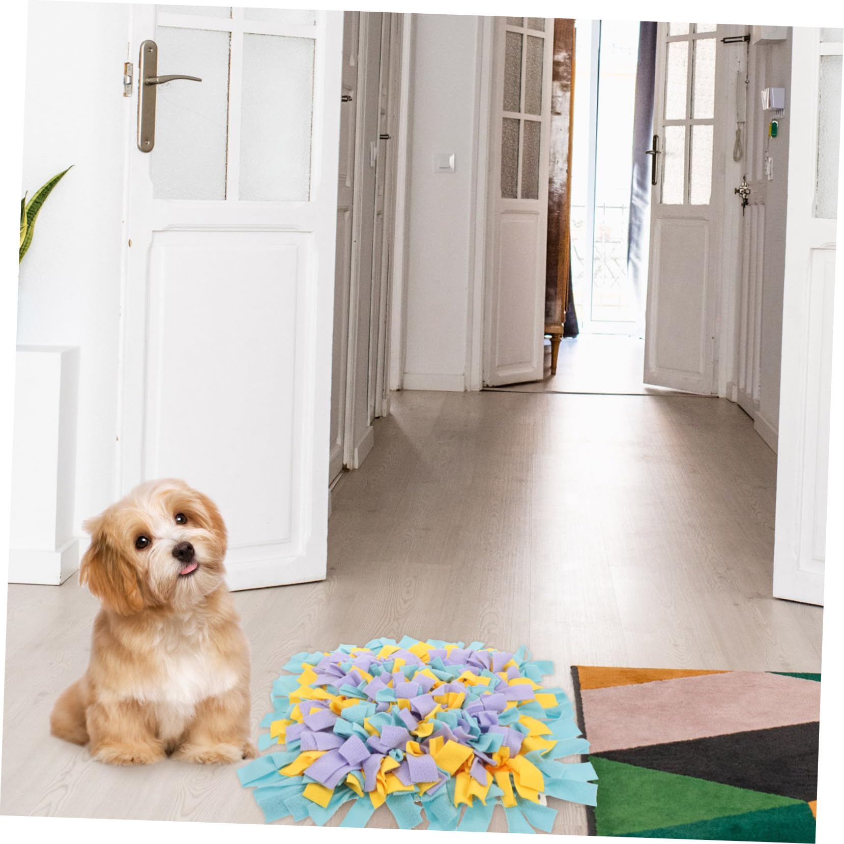 WOONEKY Alfombra De para Mat De Entrenamiento Interactivo Tapete Snuffle Resistente Mordeduras para Estimulación Mental y Alimentación De