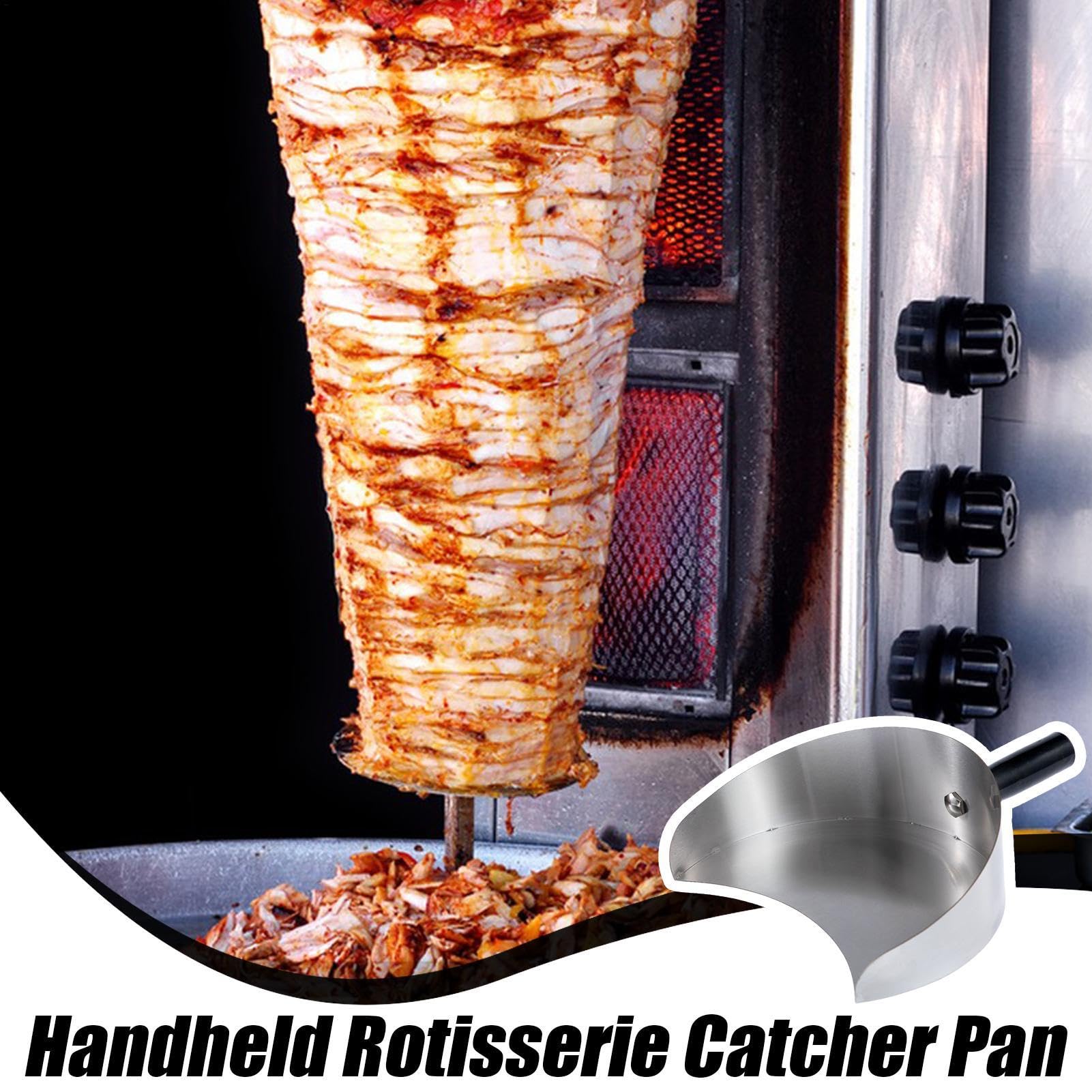 Catcher Carne Catter Grill Carne Grill Barbecue Resistente al Calore Vassoio per il Ricevitore Carne Spiedo a Mano per Casa Grill Barbecue