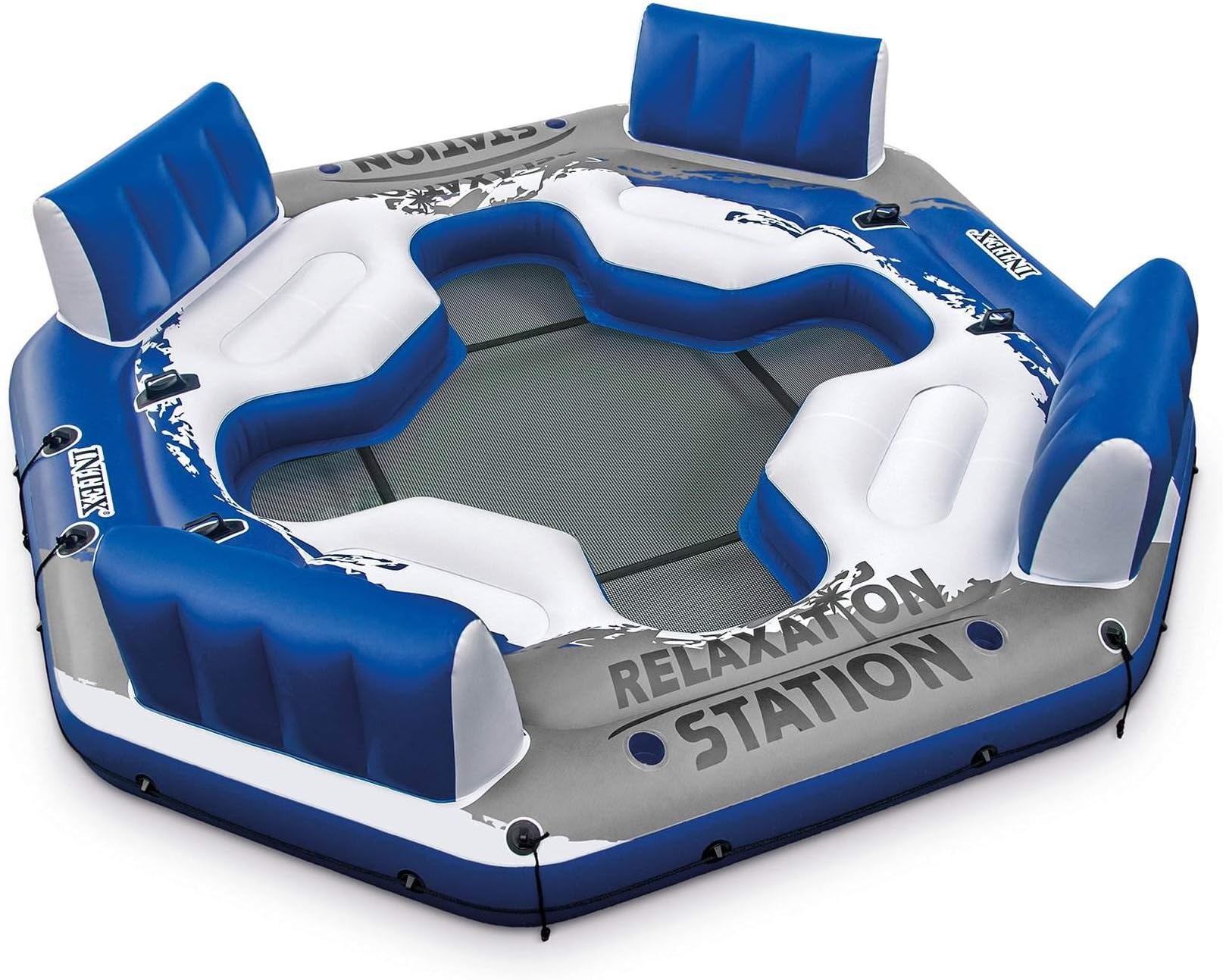 Intex Pacific Paradise 4-Person Relaxation Station Water Lounge River Tube Raft